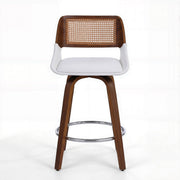 Artiss Wooden Bar Stools Swivel Kitchen Counter Stool Chair 60cm Seat Height BA-B-0369-RAT-WH