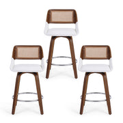 Artiss Wooden Bar Stools Set of 3 Swivel Kitchen Counter Stool Chair 60cm Seat Height