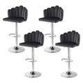 Artiss Bar Stool X4 Kitchen Dining Counter Gaslift Chair Adjustable Velvet Grey BA-B-B08-VEL-GYX4