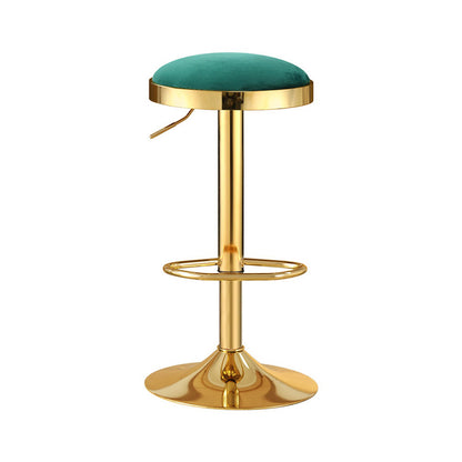 2x Artiss Bar Stools Kitchen Dining Chairs Velvet Padded Stool Green BA-B-FABRIC-G02-GRX2