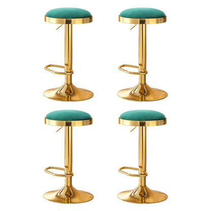 4x Artiss Bar Stools Kitchen Dining Chairs Velvet Padded Stool Green BA-B-FABRIC-G02-GRX4