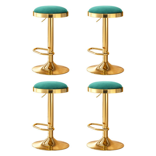 4x Artiss Bar Stools Kitchen Dining Chairs Velvet Padded Stool Green BA-B-FABRIC-G02-GRX4