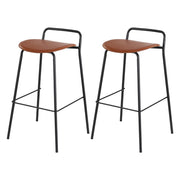 2x Artiss Bar Stools Kitchen Counter Stools Metal Brown BA-BB-9083T-BR