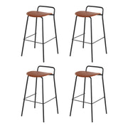 4x Artiss Bar Stools Kitchen Counter Dining Chair Metal Brown BA-BB-9083T-BRX4
