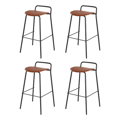 4x Artiss Bar Stools Kitchen Counter Dining Chair Metal Brown BA-BB-9083T-BRX4