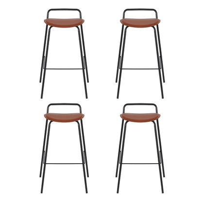 4x Artiss Bar Stools Kitchen Counter Dining Chair Metal Brown BA-BB-9083T-BRX4