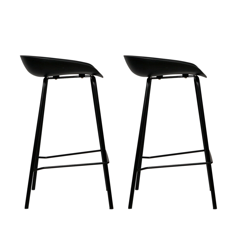 Artiss 2x Bar Stools Kitchen Counter Stools Metal BA-BB-BAR-8319-BKX2