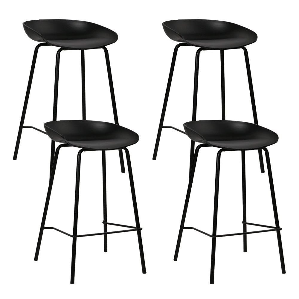Artiss 4x Bar Stools Kitchen Counter Stools Metal BA-BB-BAR-8319-BKX4