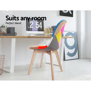Artiss Dining Chairs Set of 4 Fabric Retro Replica DSW BA-BB-DSW-56FBX4