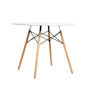 Artiss Dining Table Round White 4 Seater 90CM BA-BB-DSW-TAB90-WH