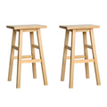 Artiss Bar Stools Kitchen Counter Stools Wooden Chairs Natural x2 BA-G-7031-NTX2
