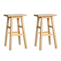 Artiss Bar Stools Kitchen Counter Stools Wooden Chairs Natural x2 BA-G-7031-NTX2