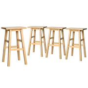 Artiss 4x Bar Stools Kitchen Chairs Wooden Nature BA-G-7031-NTX4