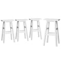 Artiss 4x Bar Stools Kitchen Chairs Wooden White BA-G-7031-WHX4
