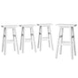 Artiss 4x Bar Stools Kitchen Chairs Wooden White BA-G-7031-WHX4