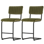 Artiss 2x Bar Stools Velvet Chairs Green BA-HY-005-GNX2