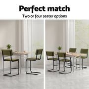 Artiss 2x Bar Stools Velvet Chairs Green BA-HY-005-GNX2
