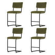 Artiss 4x Bar Stools Velvet Chairs Green BA-HY-005-GNX4