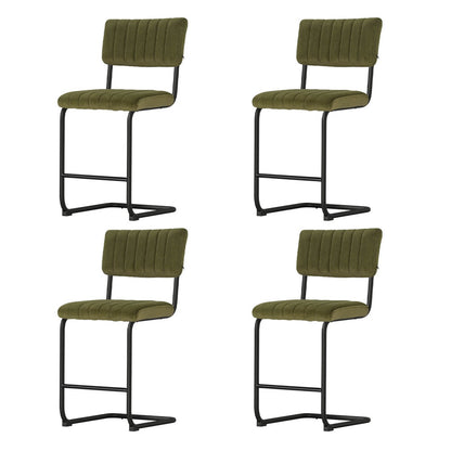 Artiss 4x Bar Stools Velvet Chairs Green BA-HY-005-GNX4