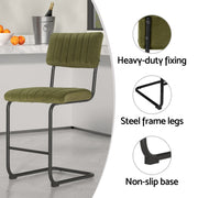 Artiss 4x Bar Stools Velvet Chairs Green BA-HY-005-GNX4