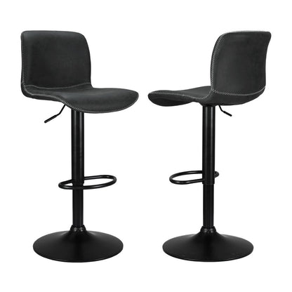 Artiss 4x Bar Stools Kitchen Swivel Gas Lift Chairs Black BA-HY-9068-BKX4