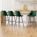 Artiss 4x Bar Stools Velvet Chairs Green BA-K-0222-GRX4