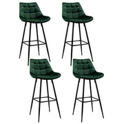 Artiss 4x Bar Stools Velvet Chairs Green BA-K-0222-GRX4