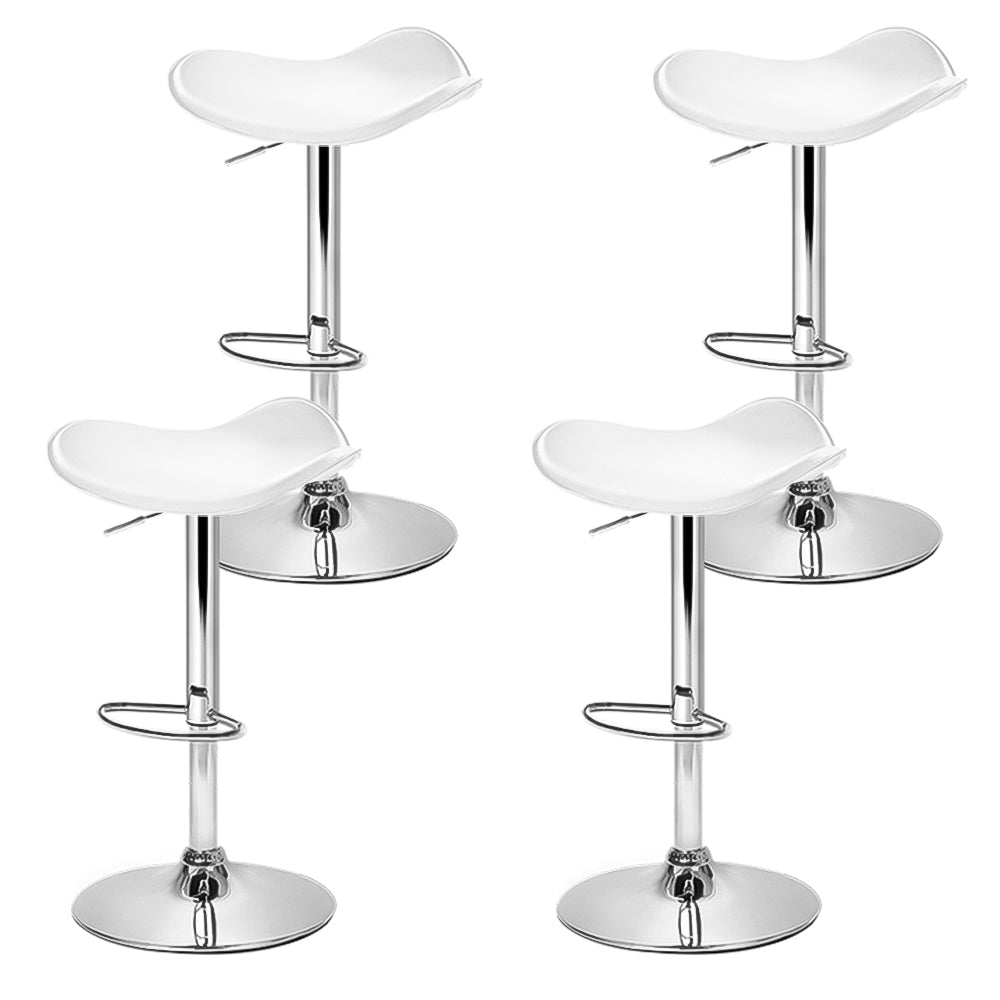 Artiss 4x Bar Stools Leather Gas Lift Chair White BA-K-1001-WHX4