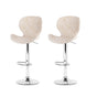 Artiss 2x Bar Stools Kitchen Swivel Gas Lift Counter Chair Wing PE Rattan Beige BA-K-1004-BGX2