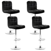 Artiss 4x Bar Stools Leather Gas Lift Black BA-K-1055-BKX4