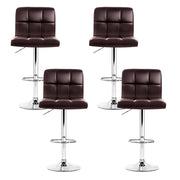 Artiss 4x Bar Stools Leather Gas Lift Brown BA-K-1055-CHX4