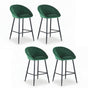 Artiss 4x Bar Stools Kitchen Dining Chair Counter Stool Tub Velvet Metal Green BA-K-1074-GNX4