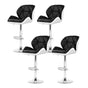 Artiss 4x Bar Stools Gas Lift Padded Leather Black & White BA-K-717A-BK-WHX4