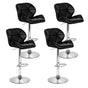 Artiss 4x Bar Stools Gas Lift Padded Leather Black BA-K-717A-BKX4