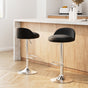 Artiss 2x Bar Stools PU Leather Gas Lift Black BA-K-719-BK-X2