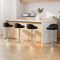 Artiss 4x Bar Stools PU Leather Gas Lift Black BA-K-719-BK-X4