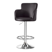 Artiss 4x Bar Stools Swivel Kitchen Chairs Gas Lift Adjustable PU Leather Brown BA-K-7200-BRX4