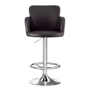 Artiss 4x Bar Stools Swivel Kitchen Chairs Gas Lift Adjustable PU Leather Brown BA-K-7200-BRX4
