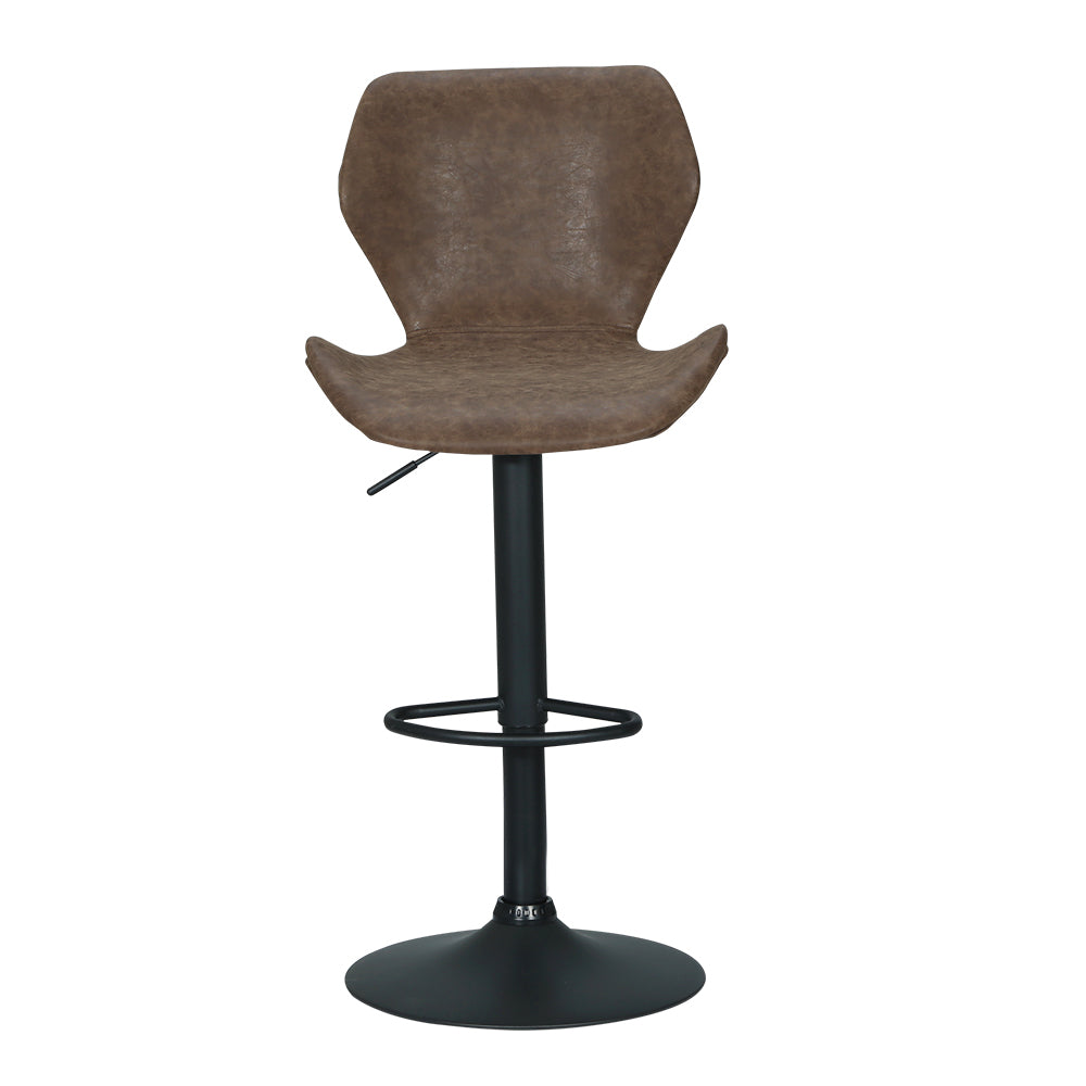 Artiss Bar Stools Kitchen Counter Stools Swivel Gas Lift Vintage Chairs Brown x2 BA-K-9977-BRX2
