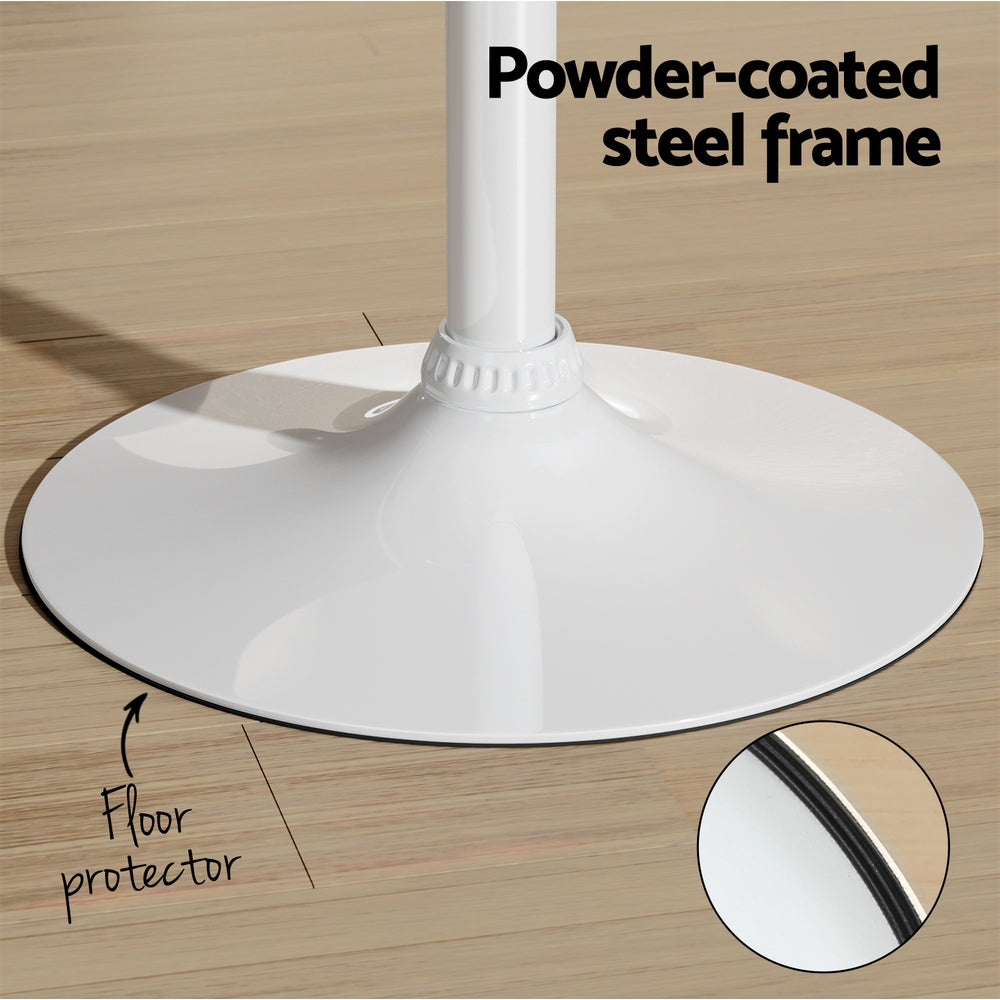 Artiss Bar Table Swivel Base Gas Lift Counter Dining Table 60CM Square Pine BA-K-BAR-TAB-01-WD