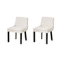 Artiss Dining Chairs Set of 2 Corduroy Wooden Beige BA-K-DIN-01-FA-BGX2