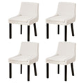 Artiss Dining Chairs Set of 4 Corduroy Wooden Beige BA-K-DIN-01-FA-BGX4