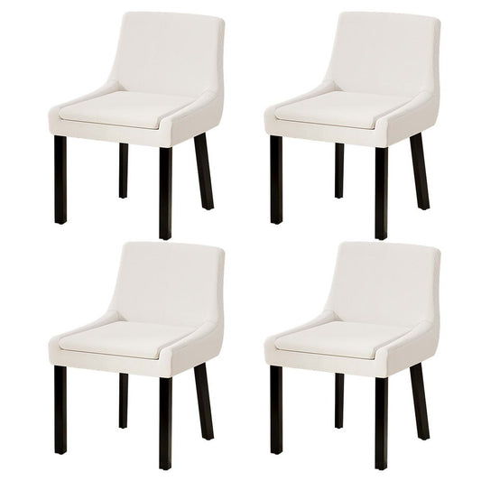 Artiss Dining Chairs Set of 4 Corduroy Wooden Beige BA-K-DIN-01-FA-BGX4