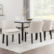 Artiss Dining Chairs Set of 4 Corduroy Wooden Beige BA-K-DIN-01-FA-BGX4