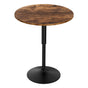 Artiss Height Adjustable Bar Table 360 Swivel Round Gaslift Design 60cm Rustic Brown Black BA-K-TB304-BR