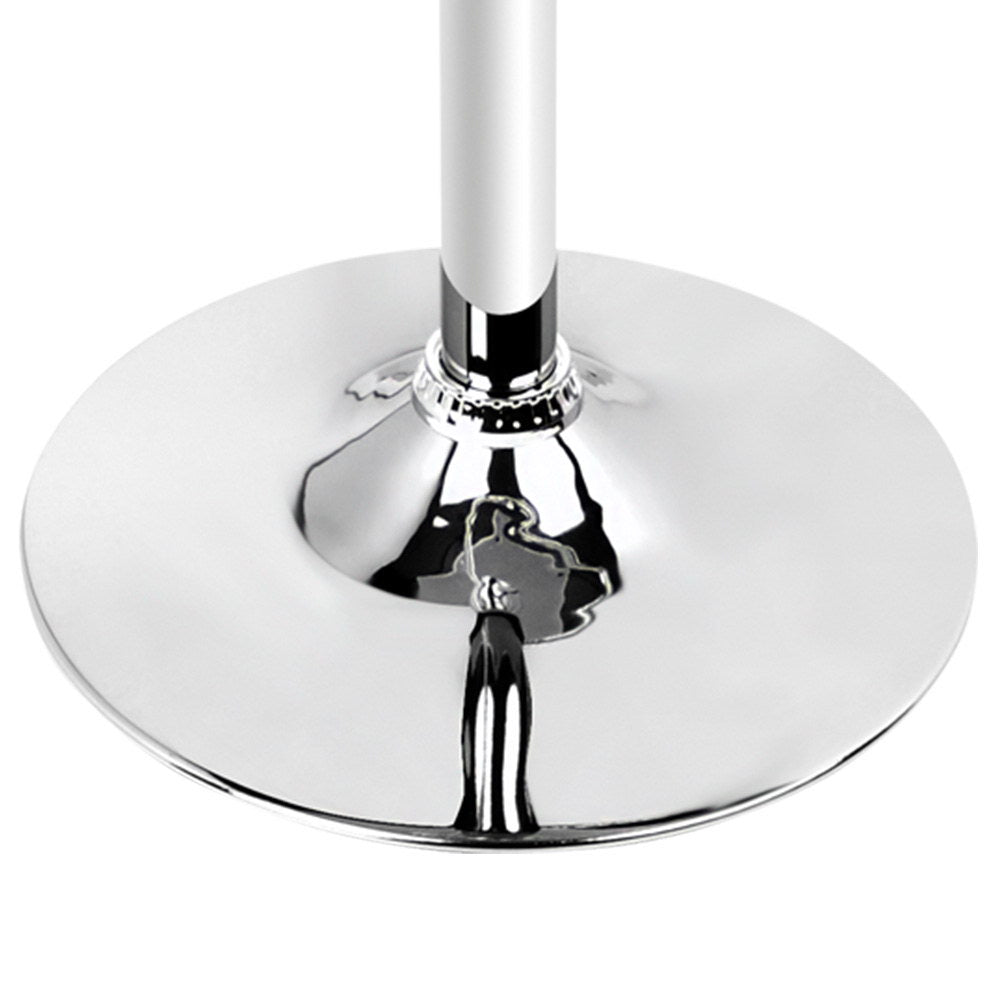 Artiss Bar Table Gas Lift Round White BA-K-TB304-WH