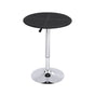 Artiss Bar Table Round Swivel Height Adjustable 62cm Modern PVC Leather Black BA-K-TB304PVC-BK