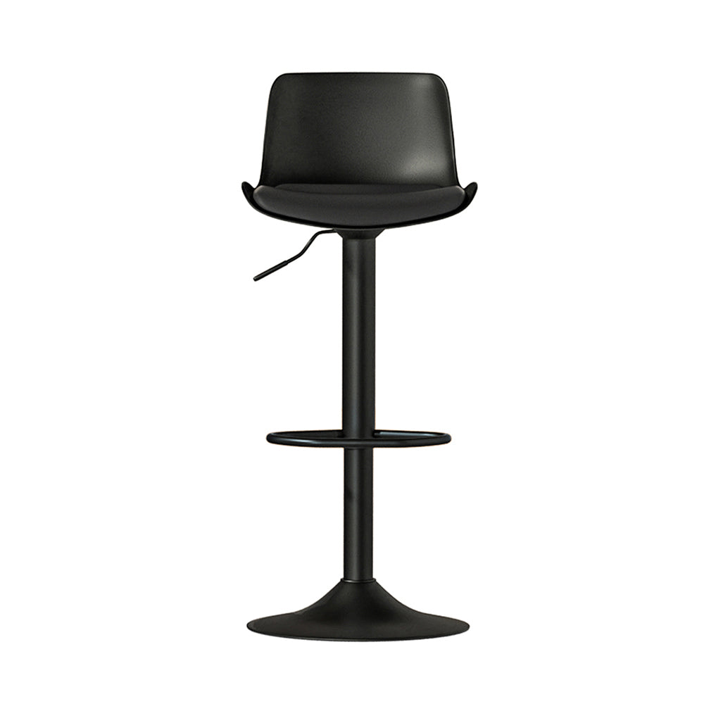 Artiss 2x Bar Stools Padded Seat Gas Lift Black BA-KJ-GL-BPP-SPU-BKX2