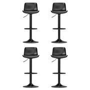 Artiss 4x Bar Stools Padded Seat Gas Lift Black BA-KJ-GL-BPP-SPU-BKX4