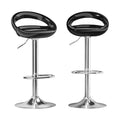 Artiss 2x Bar Stools Gas Lift Plastic Seat Black BA-KJ-GL-PP-BKX2